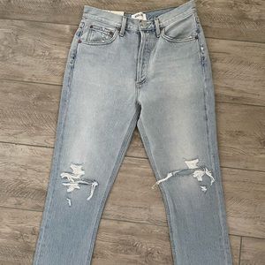 Agolde NWT Riley Crop in Clear Skies Size:26